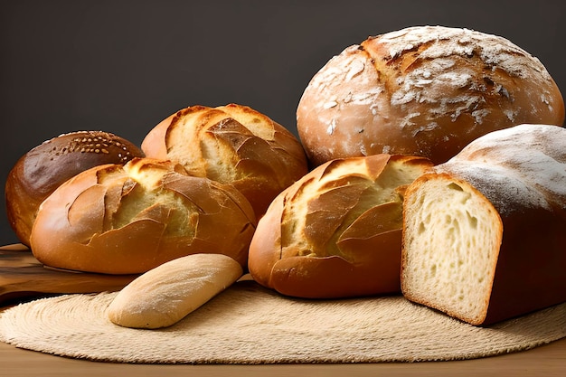 Breads on display table