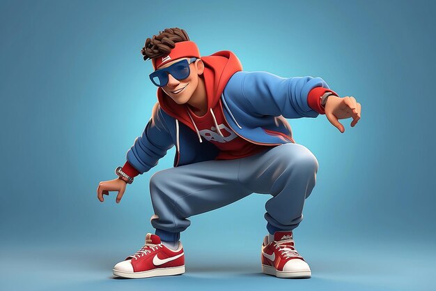 Breakdancer Cartoon Character Illustration