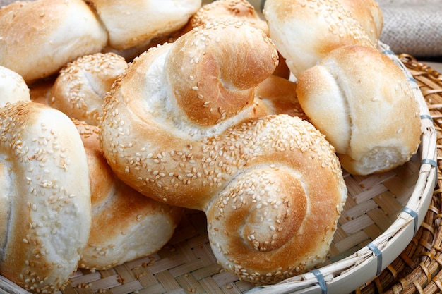 Breakfast baked bread with wholemeal flour