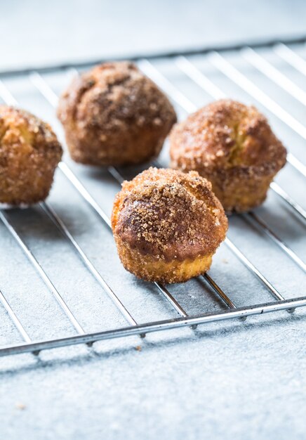 Breakfast cinnamon sugar puffs.