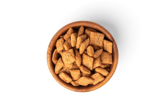 Breakfast dried pads isolated on white background.