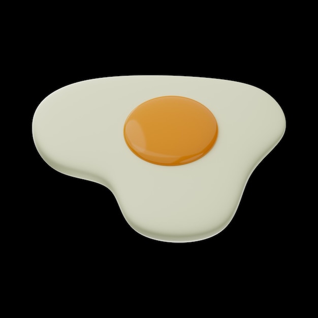 breakfast egg food and drink icon 3d rendering on isolated background