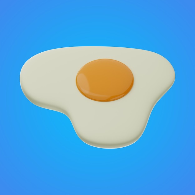 breakfast egg food and drink icon 3d rendering on isolated background