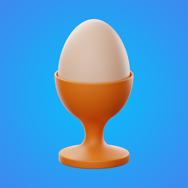 breakfast egg food and drink icon 3d rendering on isolated background