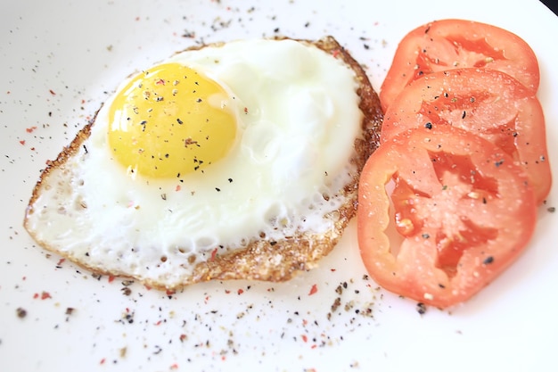 breakfast fried eggs / traditional egg breakfast