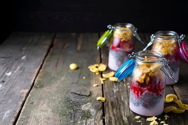 Breakfast in a glass jar