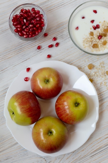 Breakfast on a light background