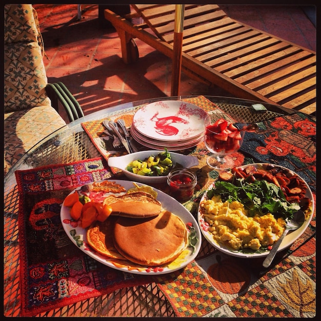 breakfast on table