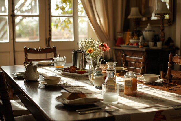 Photo breakfast table