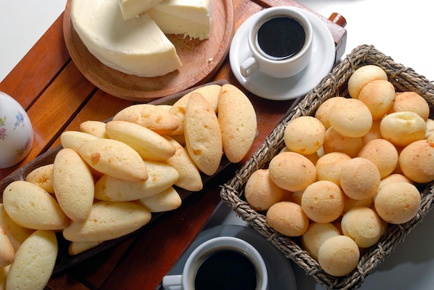 Breakfast with cheese bread