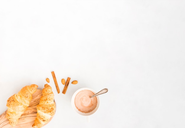 Breakfast with croissant