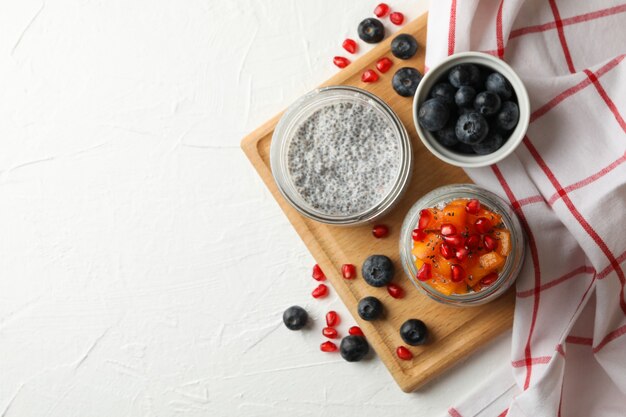 Breakfast with delicious chia pudding