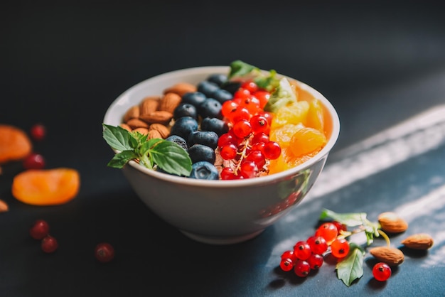 Breakfast with pasta for restaurant background