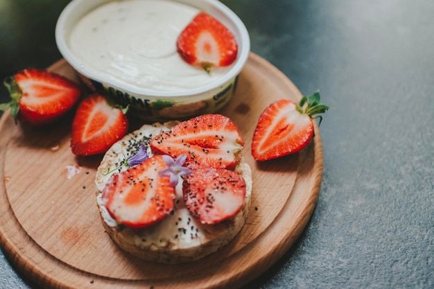 breakfast with strawberries