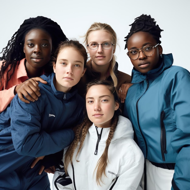 Breaking Boundaries Empowering Diversity in Digital Sport Avatars A Voguish Portrait of Five Girl