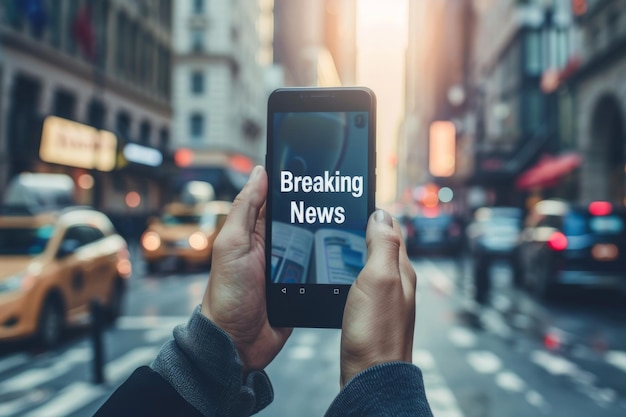 breaking news alert on smartphone
