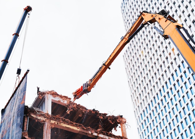 Breaking the roof of a house in Berlin, Germany