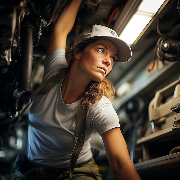 Photo breaking stereotypes women thriving as mechanics powerful imagery