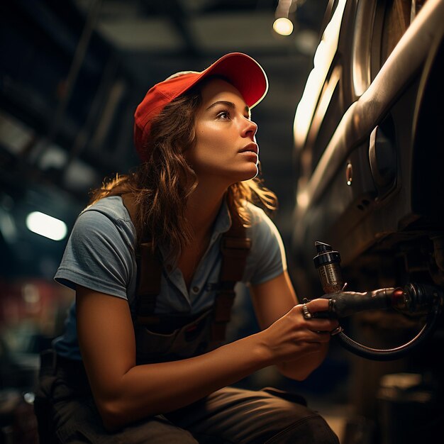 Photo breaking stereotypes women thriving as mechanics powerful imagery