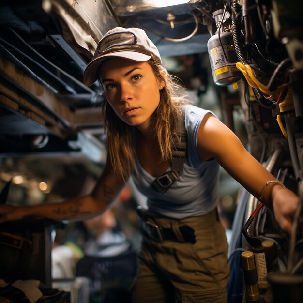 Photo breaking stereotypes women thriving as mechanics powerful imagery
