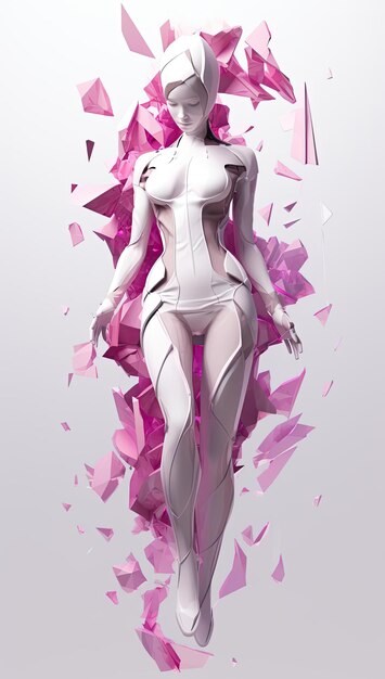 Breaking woman 3d