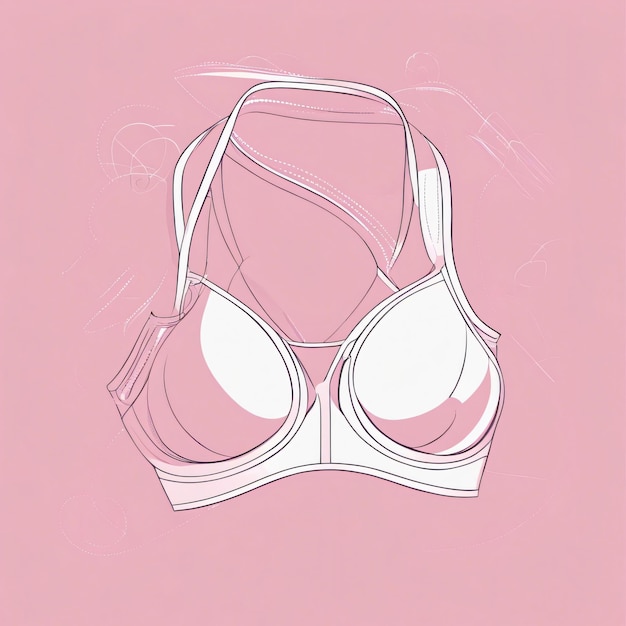 Photo breast cancer awareness bra concept art background