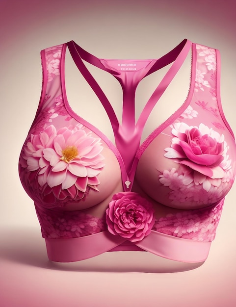 Breast Cancer awareness month flower concept