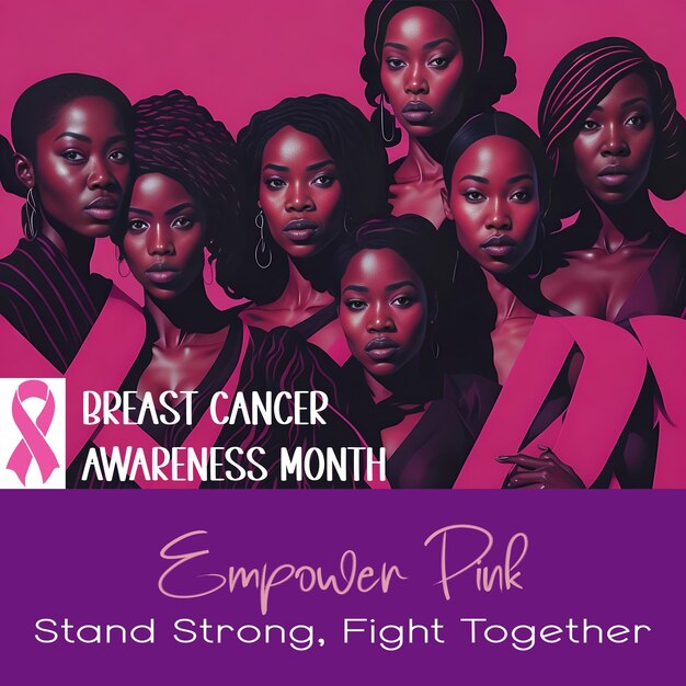 Breast cancer awareness month poster or banner