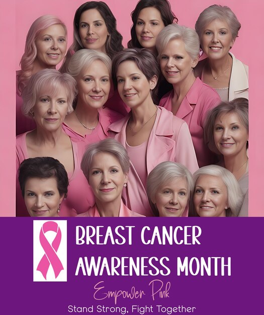 Breast cancer awareness month poster or banner