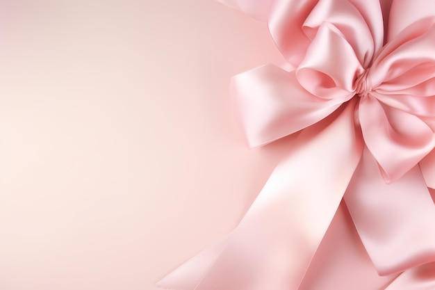 현실적인 핑크 리본이 포함된 유방암 인식 포스터 Generative Ai