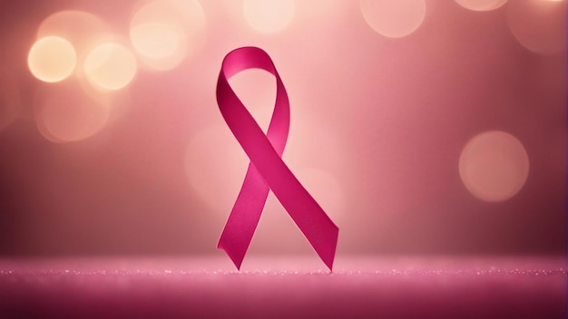 Breast Cancer awareness ribbon pink color background concept