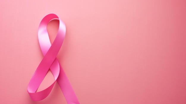 Лента осведомленности о раке молочной железы Розовая лента Фон