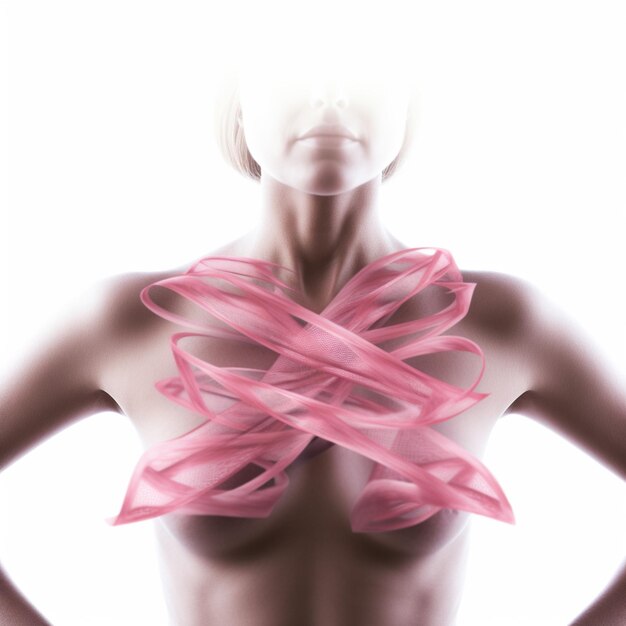 Breast cancer background with transparent background high