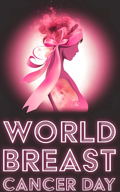 Photo breast cancer day poster design generative ai