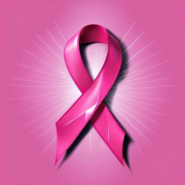 유방암 경고 달 일러스트레이션