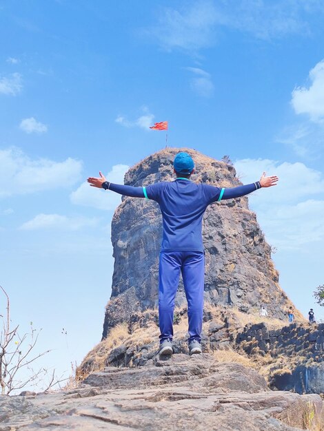 Breathing in the grand view of karnala fort