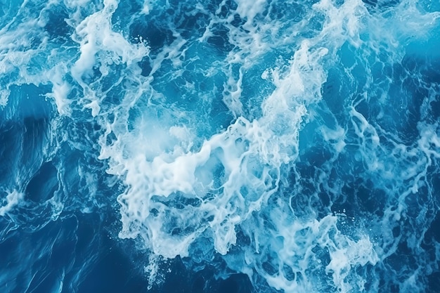 Захватывающая аура с видом сверху на фоне фотографии морской воды океана