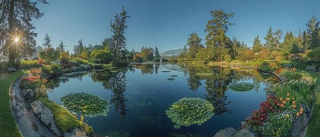 Photo breathtaking beauty exploring butchart gardens on vancouver island