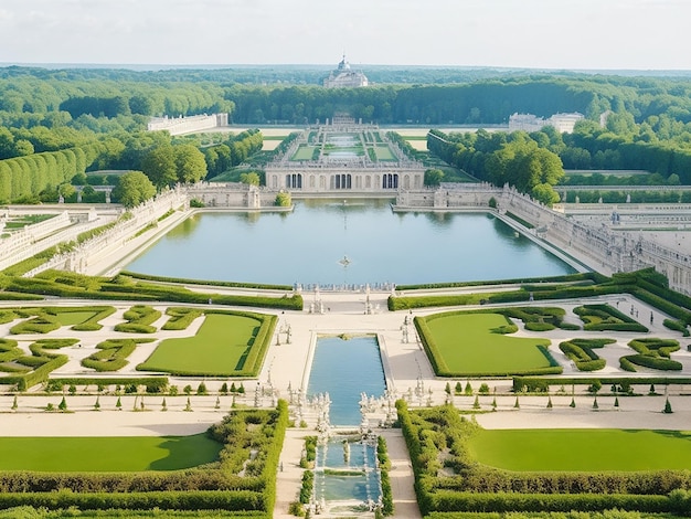 Foto bellezza mozzafiato del palazzo di versailles in francia