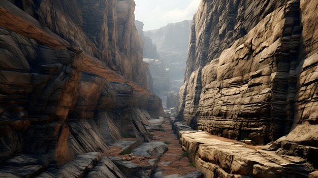 A breathtaking canyon with layers of rock formations