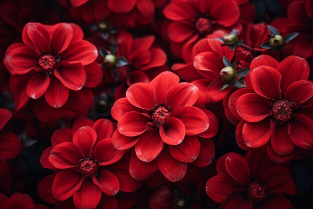 Breathtaking CloseUp Vibrant Red Flowers Captured in a 32 Aspect Ratio