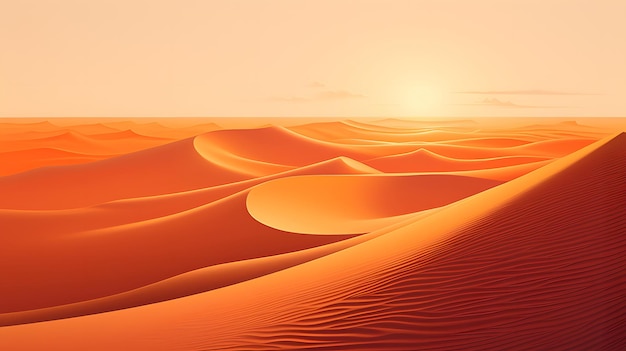 A breathtaking desert landscape at sunset