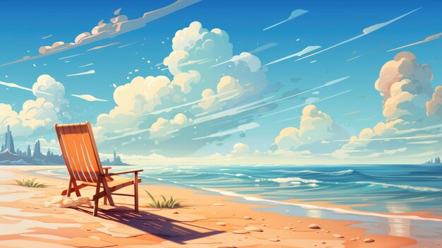 Photo breathtaking illustration of summer beach background