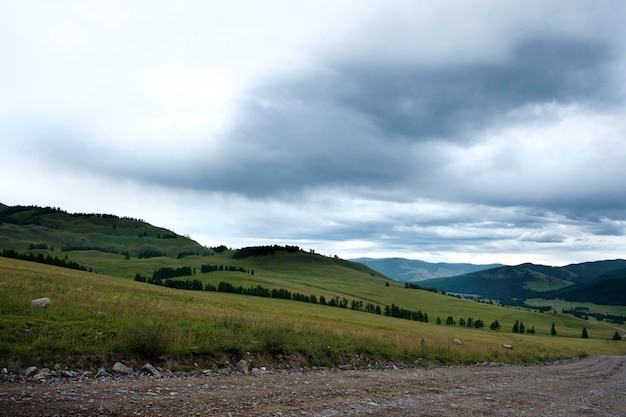 breathtaking landscapes while traveling in the summer Altai