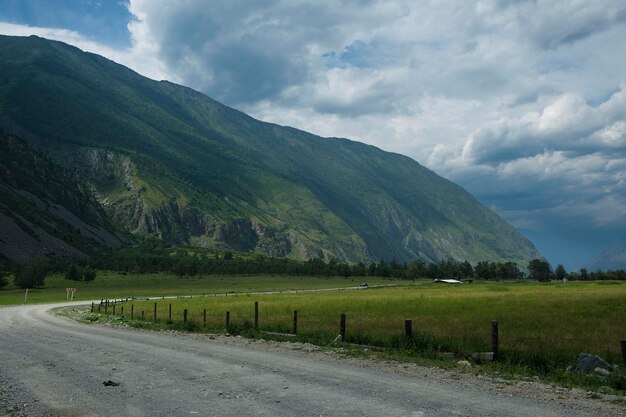 breathtaking landscapes while traveling in the summer Altai