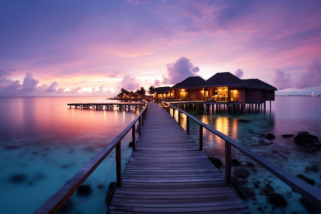 숨 막힐 듯한 몰디브의 일몰은 고요한 천국에서 럭셔리한 휴가를 선사합니다