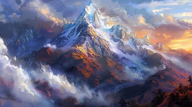 Photo a breathtaking mountain wallpaper ar 169 v 6 job id 3ac9dfdacfb949ee8350507432b99222