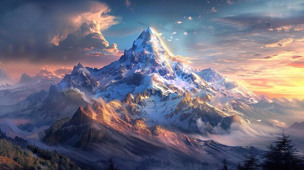 Photo a breathtaking mountain wallpaper ar 169 v 6 job id b02800ff3e7447a89a088487253dcdd7