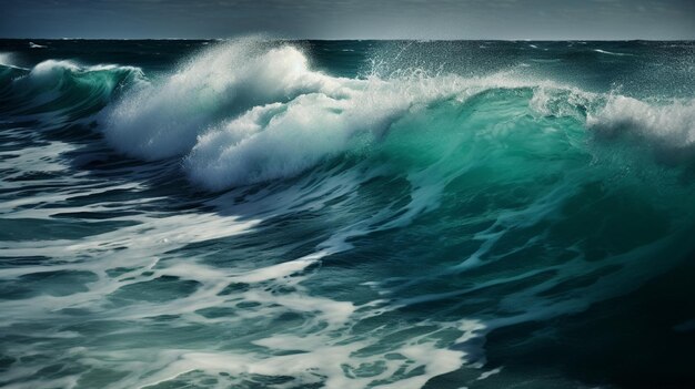 Photo breathtaking ocean views under blue sky