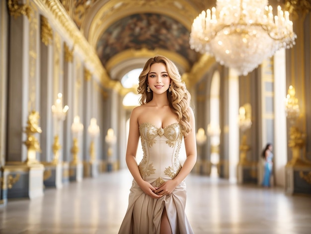 Photo a breathtaking palace of versailles in france ai generated image